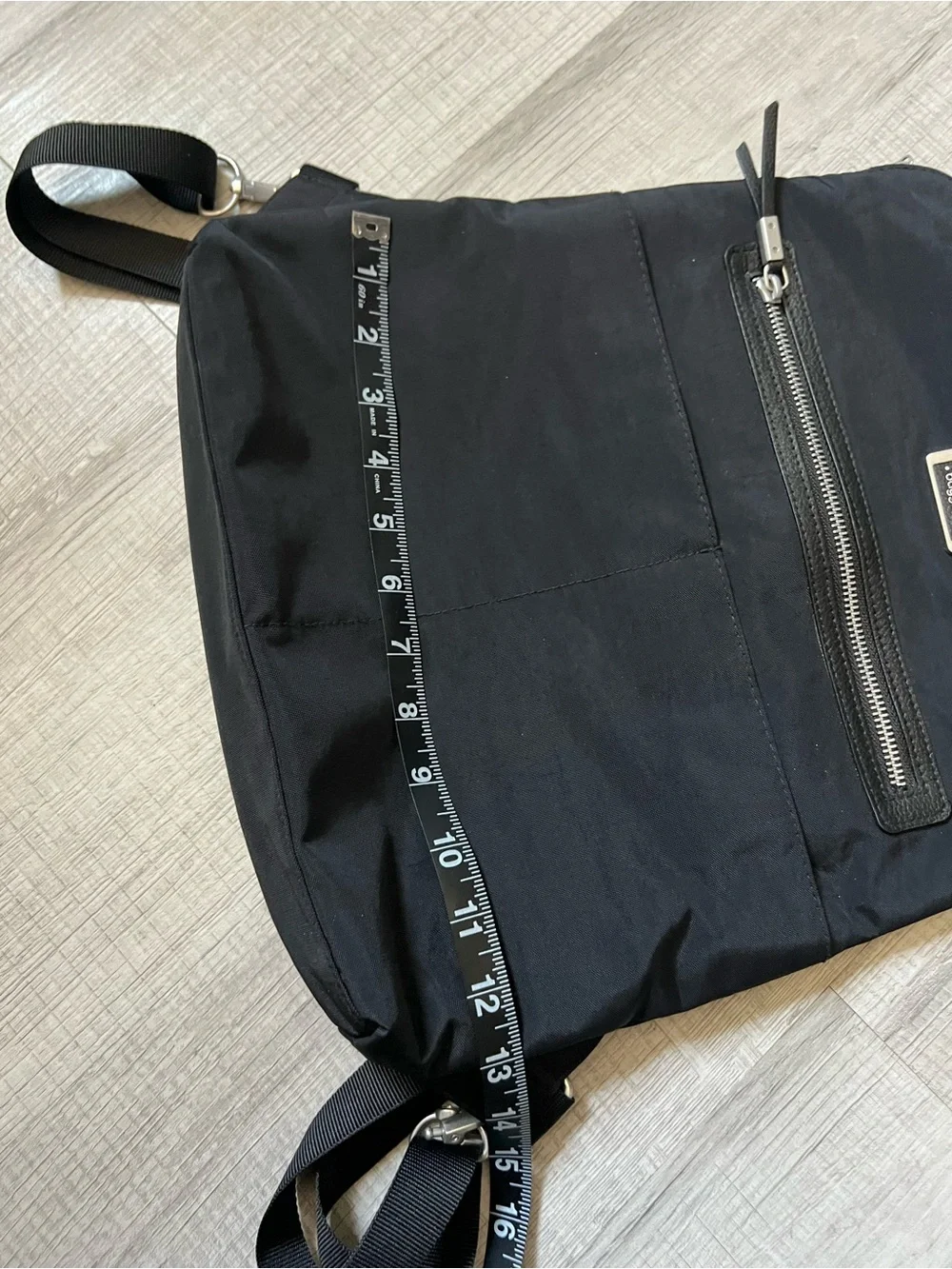 BAGGALLINI Jessica Black Convertible Backpack Tote Silver Hardware Travel